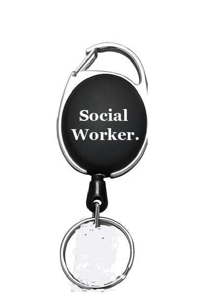 Social Worker. Name Badge & Key Holder